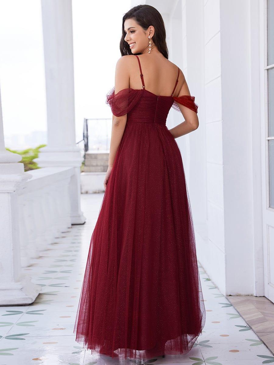 ever RYLIE|Spaghetti Strap Backless Sweetheart A-Line Tulle Bridesmaid Dress