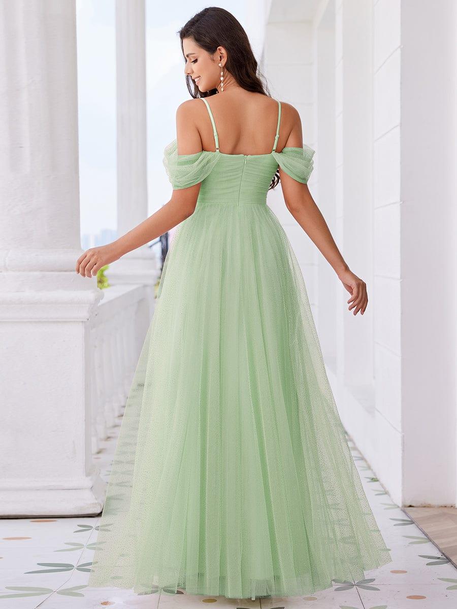 ever RYLIE|Spaghetti Strap Backless Sweetheart A-Line Tulle Bridesmaid Dress
