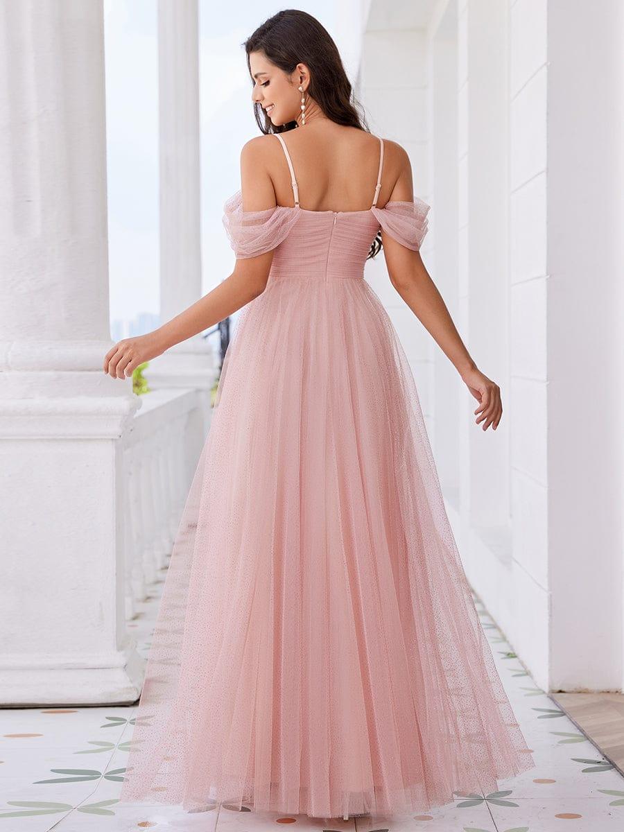 ever RYLIE|Spaghetti Strap Backless Sweetheart A-Line Tulle Bridesmaid Dress