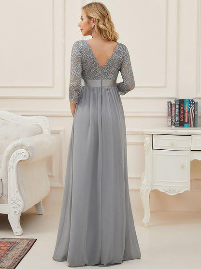 ever KALANI|Sweetheart 3/4 Sleeve Floor-Length Lace Maternity Dress