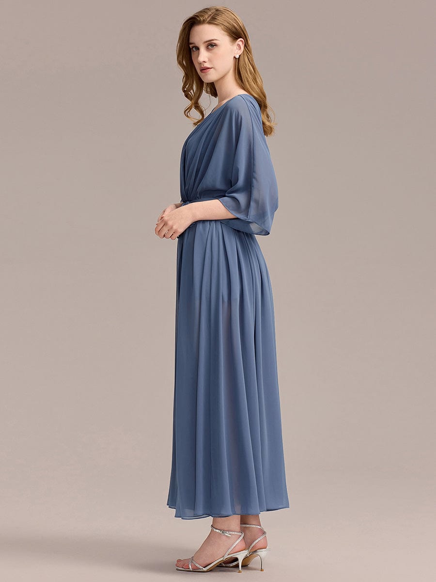 ever ELINA|Slit Chiffon Tie-Front Formal Dress