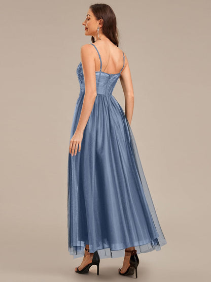 ever MARISOL|Applique Mesh Sleeveless Evening Dress