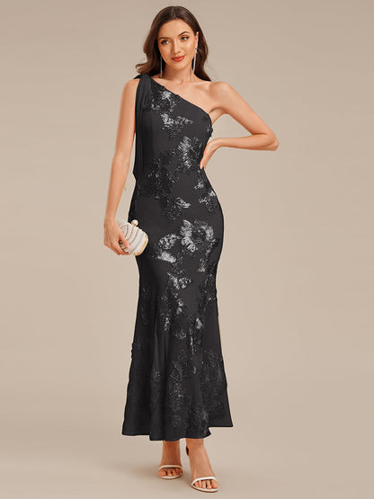 ever ARCELIA|Flowing Ribbon Mesh Mermaid Formal Dress