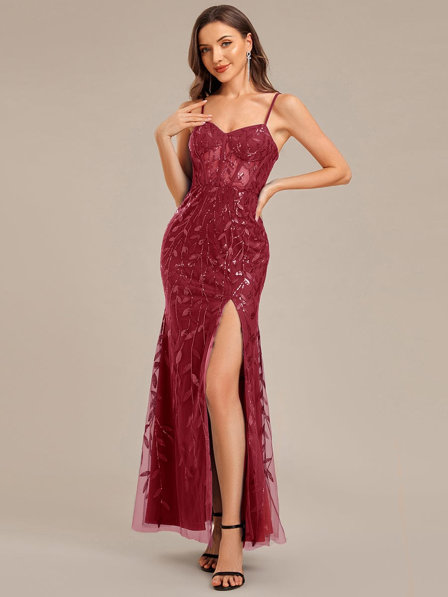 ever VIRELLA|Slit Sequin Mermaid Formal Dress