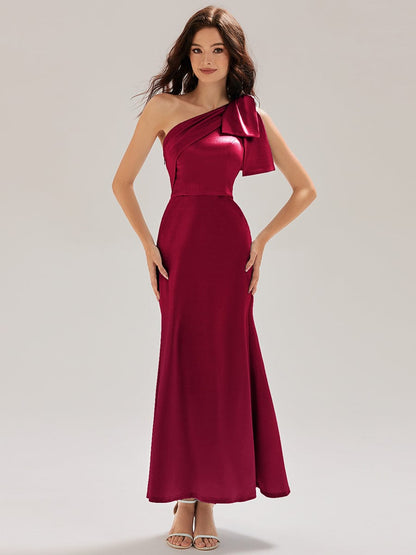 ever ROSIE|One Shoulder Satin Mermaid Dress