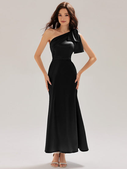 ever ROSIE|One Shoulder Satin Mermaid Dress