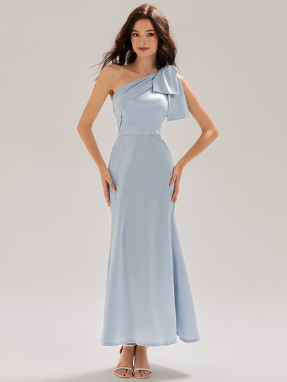 ever ROSIE|One Shoulder Satin Mermaid Dress