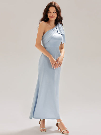 ever ROSIE|One Shoulder Satin Mermaid Dress