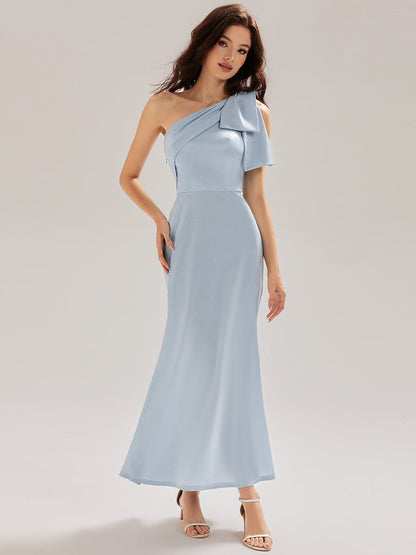 ever ROSIE|One Shoulder Satin Mermaid Dress