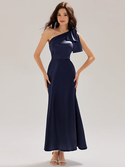 ever ROSIE|One Shoulder Satin Mermaid Dress