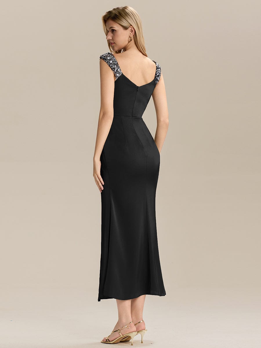 ever CORALINE|Satin High Slit Formal Maxi Dress
