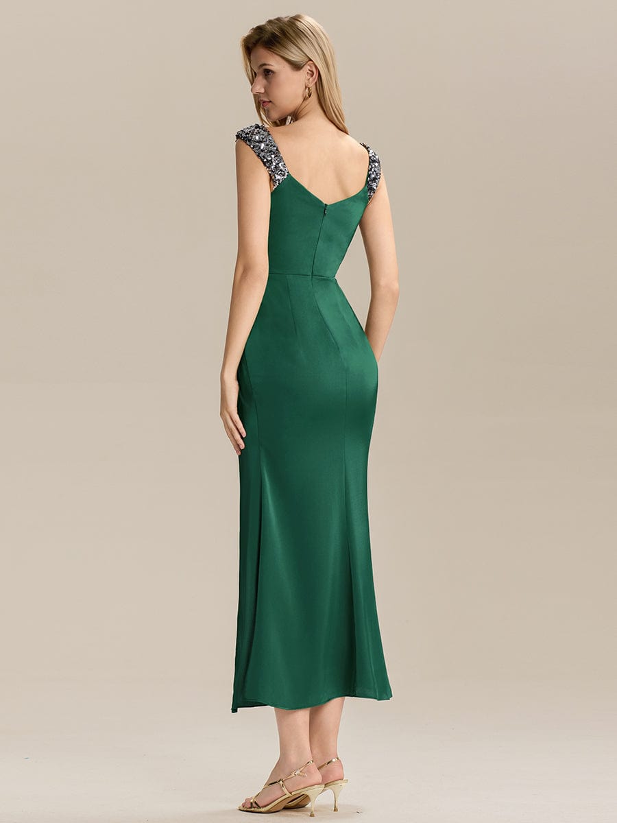 ever CORALINE|Satin High Slit Formal Maxi Dress