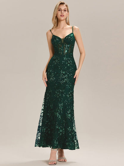 ever LYANNA|See-through Sequin Mermaid Formal Evening Dress