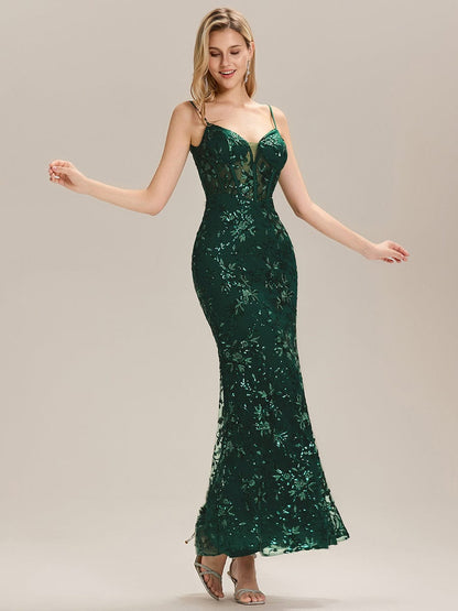 ever LYANNA|See-through Sequin Mermaid Formal Evening Dress