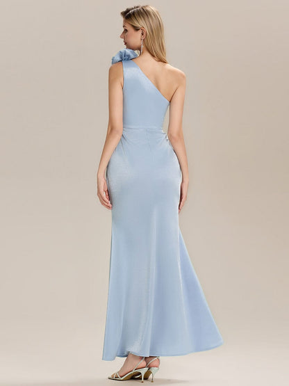 ever MARCELLINE|One Shoulder Knit Mermaid Evening Dress
