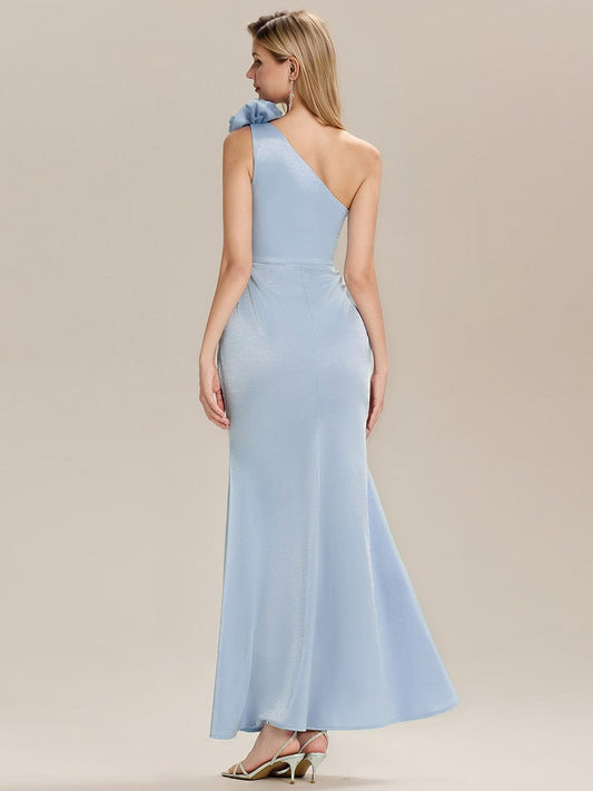 ever MARCELLINE|One Shoulder Knit Mermaid Evening Dress