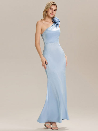 ever MARCELLINE|One Shoulder Knit Mermaid Evening Dress