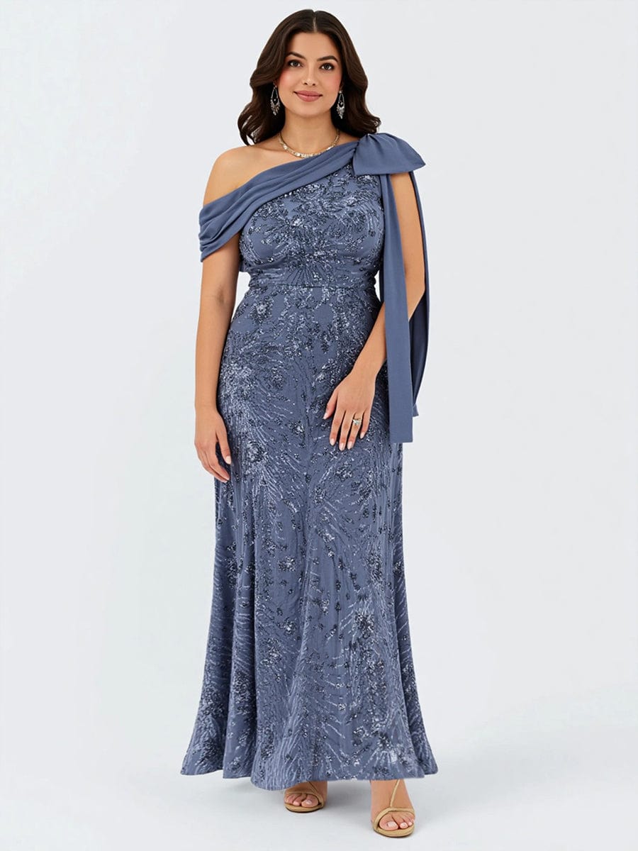 ever BELLAMY|Bow Detail Sequin Drop Shoulder Sleeve Dress