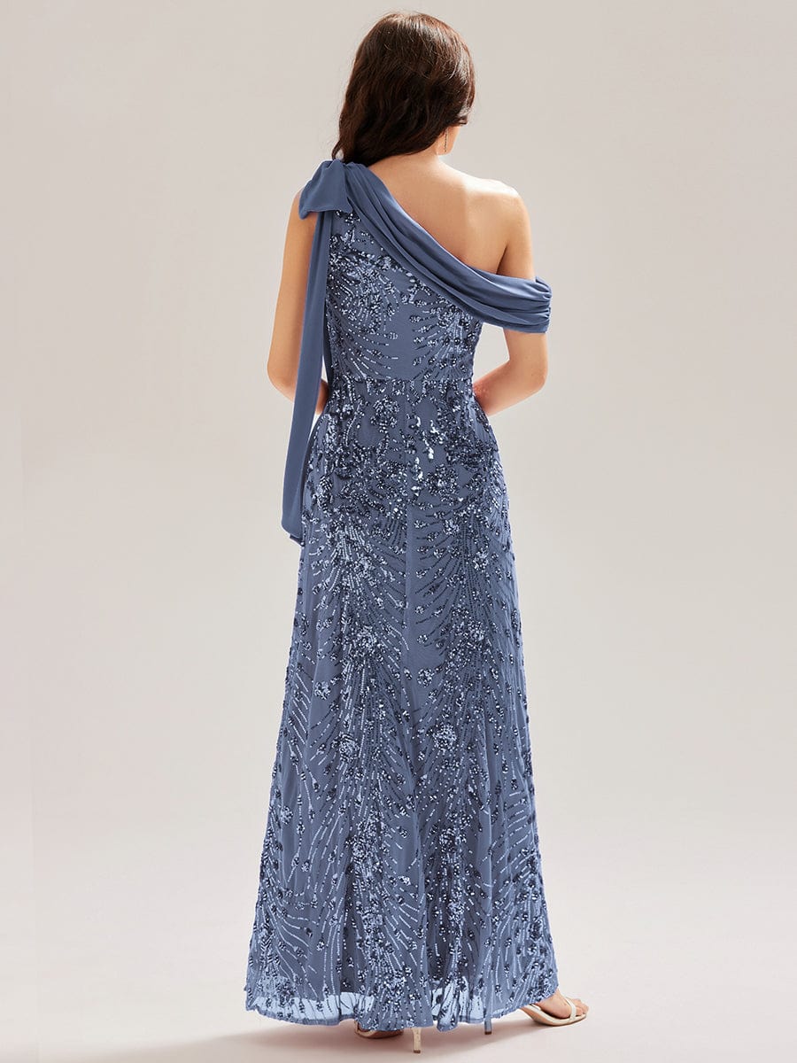 ever BELLAMY|Bow Detail Sequin Drop Shoulder Sleeve Dress