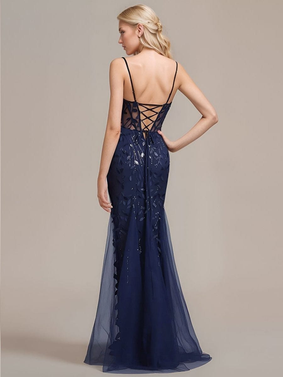 ever MOONLIT|Back-Tie Sequin Mermaid Formal Dress