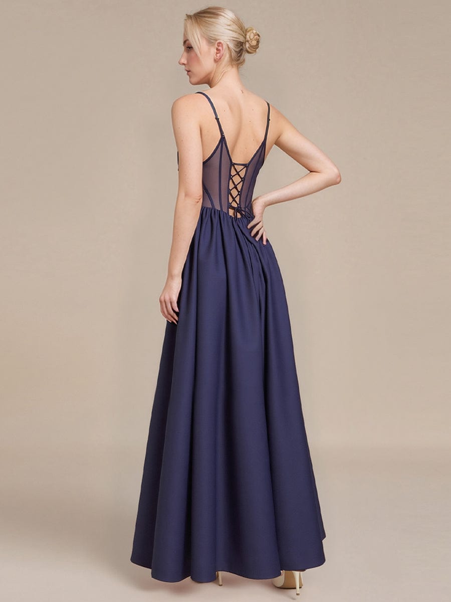 ever SERAPHINA|See-Through Satin Sleeveless Formal Dress