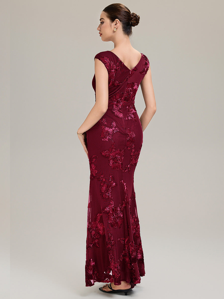 Jacquard bodycon Mermaid Evening Dress