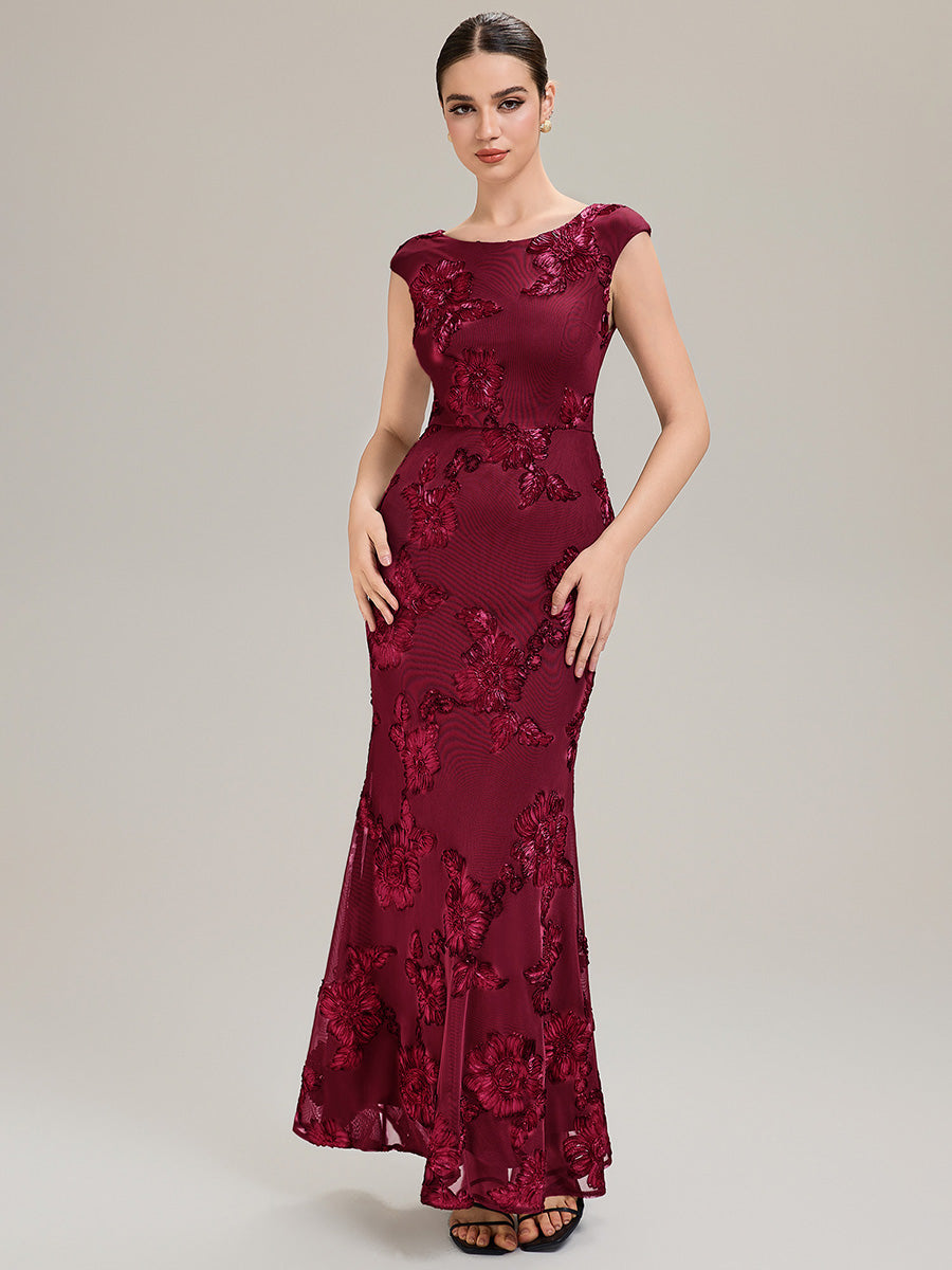 Jacquard bodycon Mermaid Evening Dress