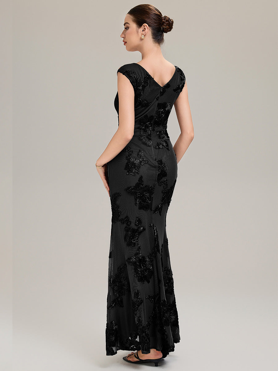 Jacquard bodycon Mermaid Evening Dress