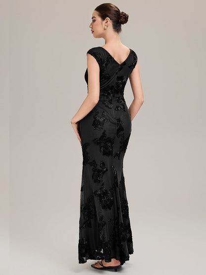 Jacquard bodycon Mermaid Evening Dress