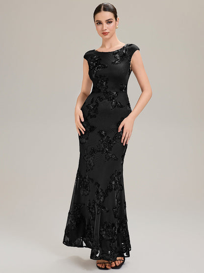 Jacquard bodycon Mermaid Evening Dress