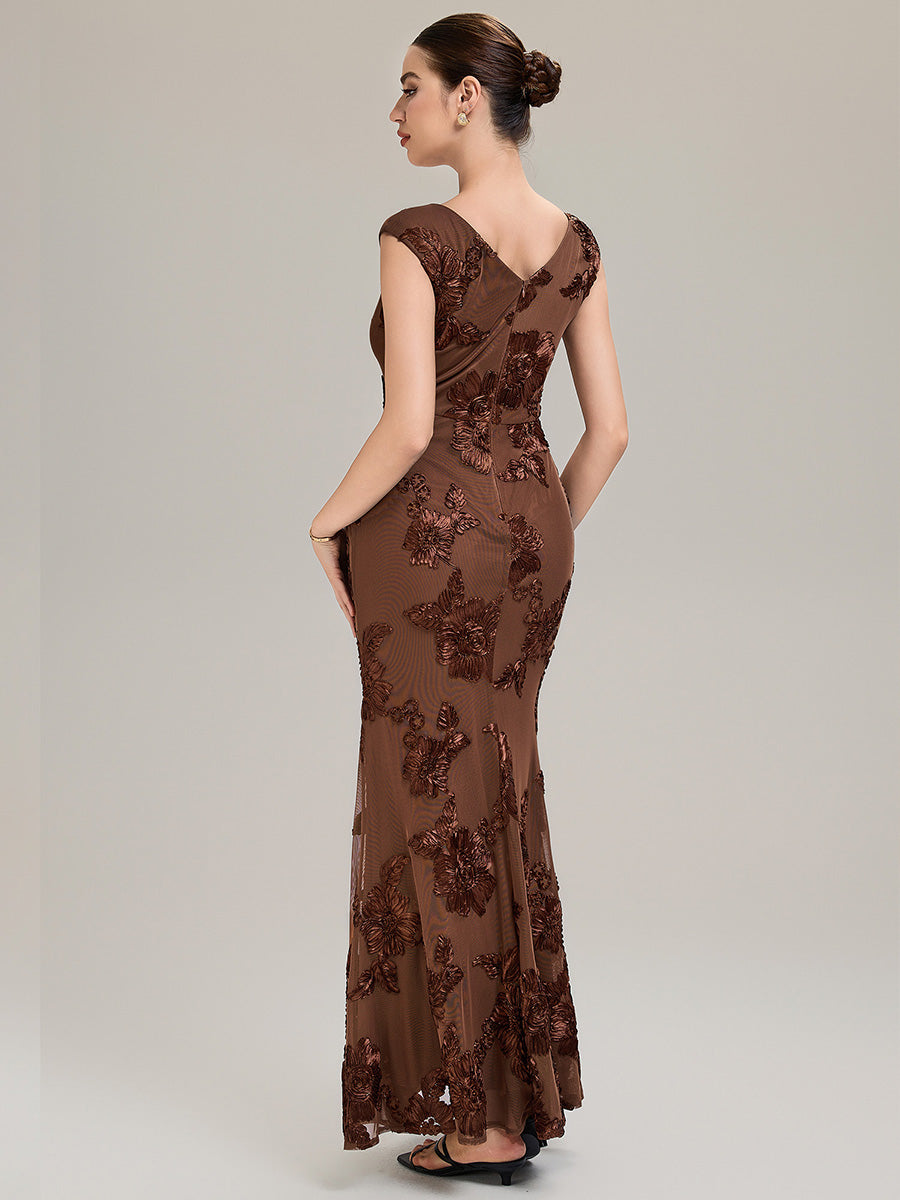 Jacquard bodycon Mermaid Evening Dress