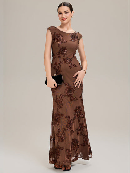 Jacquard bodycon Mermaid Evening Dress