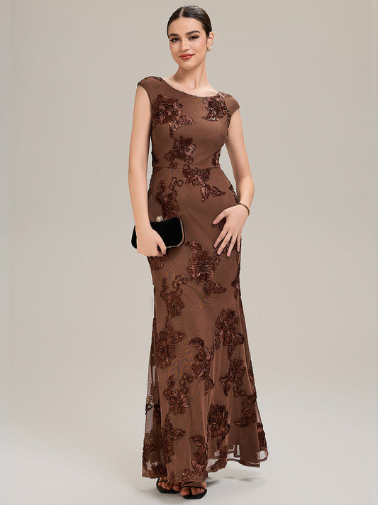 Jacquard bodycon Mermaid Evening Dress