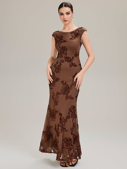 Jacquard bodycon Mermaid Evening Dress