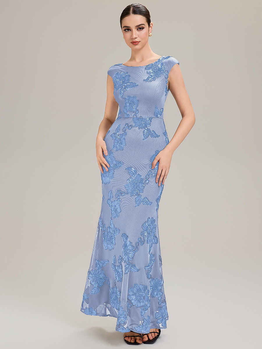 Jacquard bodycon Mermaid Evening Dress