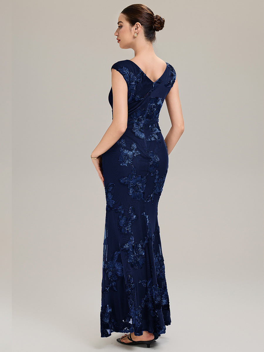Jacquard bodycon Mermaid Evening Dress