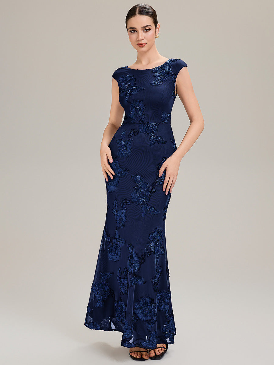 Jacquard bodycon Mermaid Evening Dress