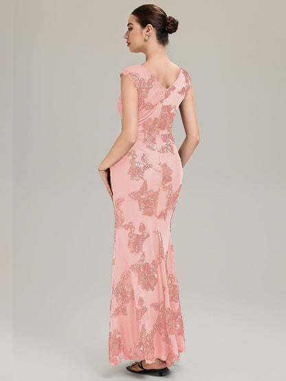 Jacquard bodycon Mermaid Evening Dress