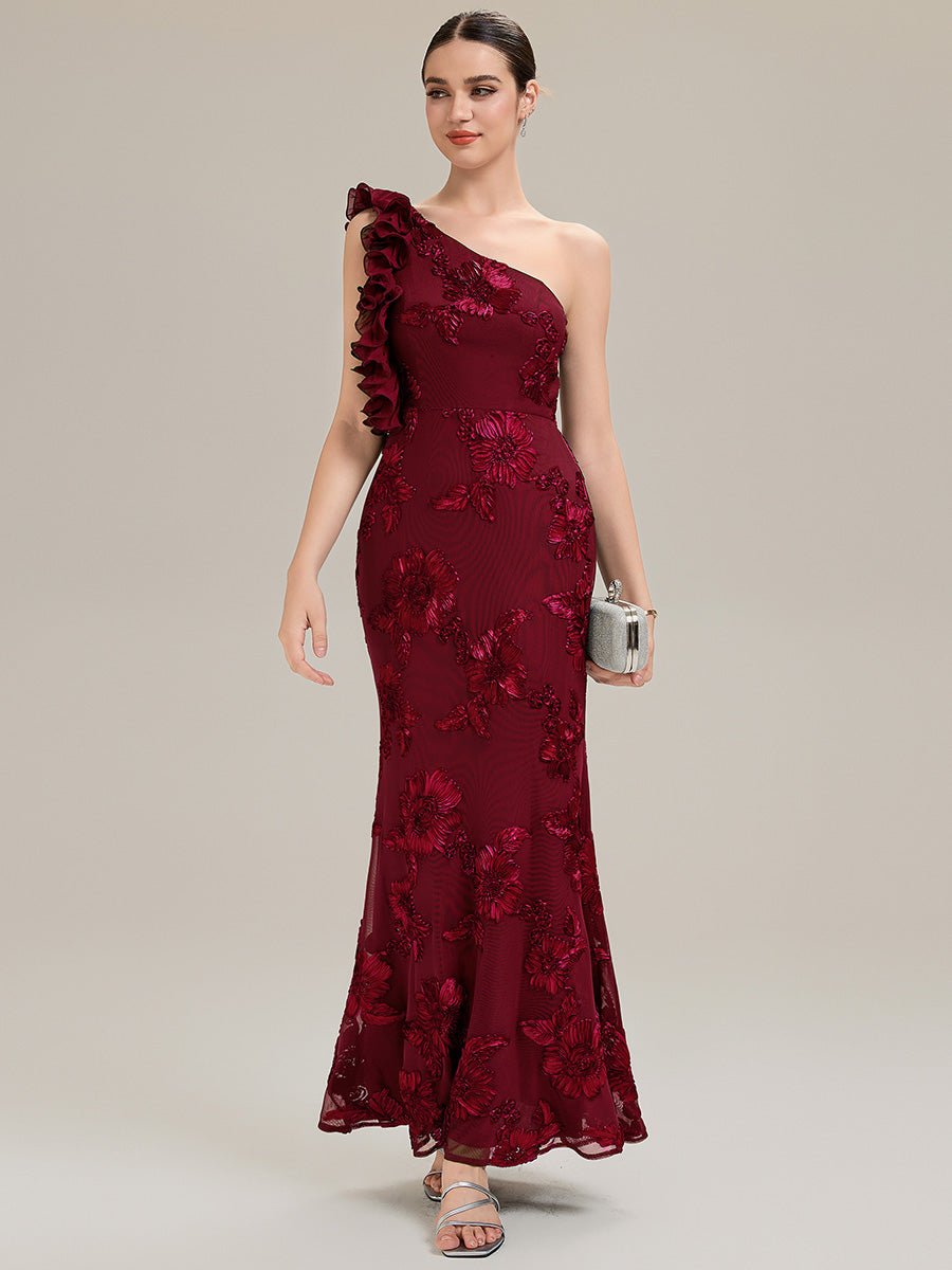 Jacquard Knit Sleeveless Evening Dress