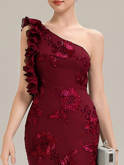 Jacquard Knit Sleeveless Evening Dress
