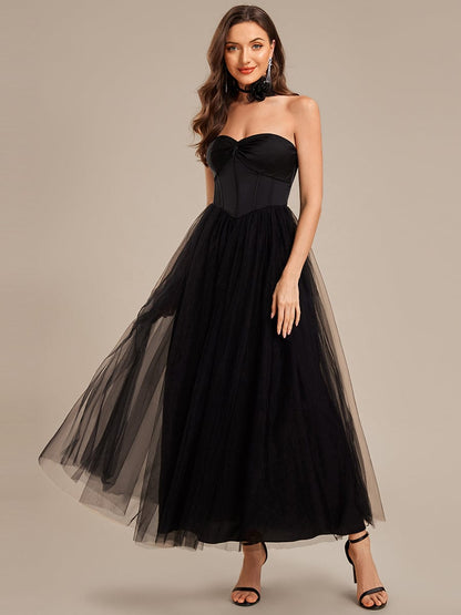 ever AVELINE|Tie-Front Satin Sleeveless Wedding Guest Dress