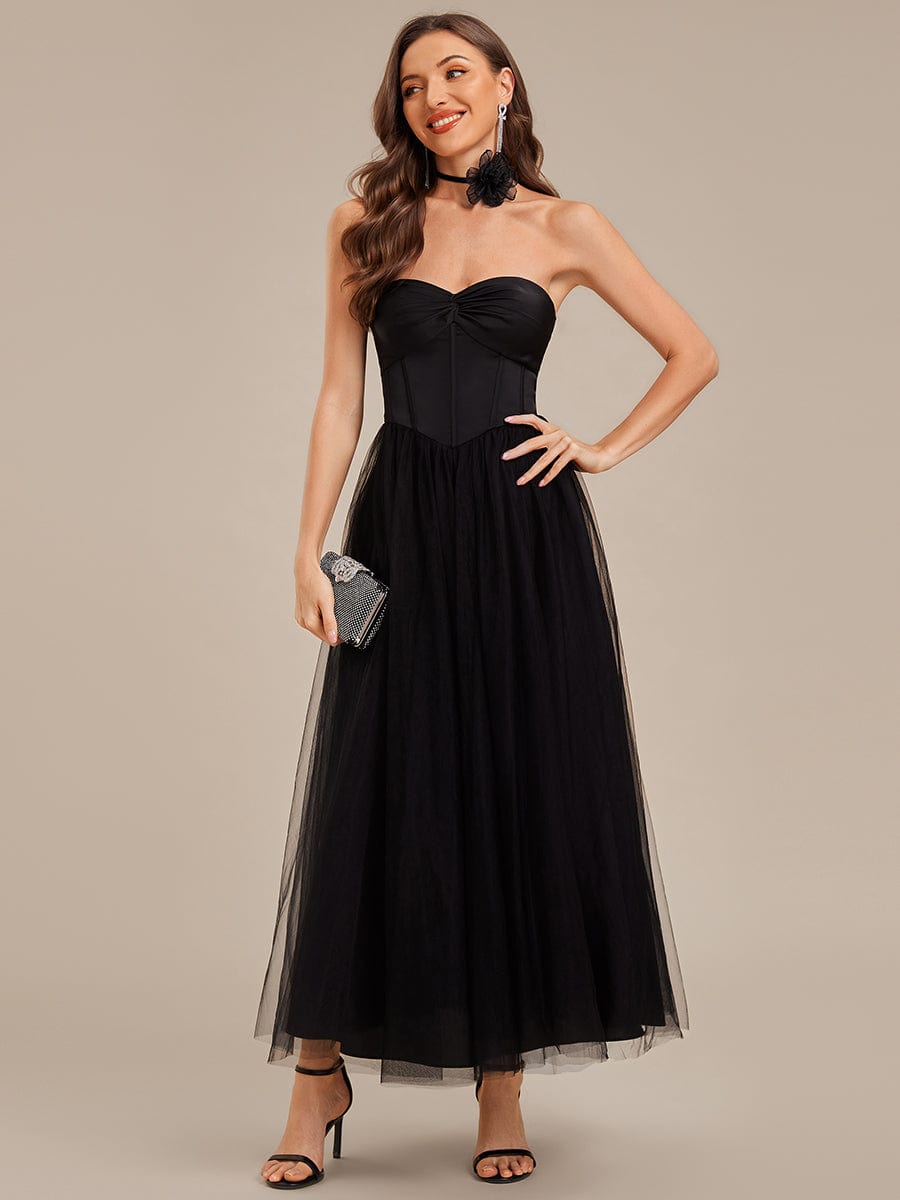 ever AVELINE|Tie-Front Satin Sleeveless Wedding Guest Dress