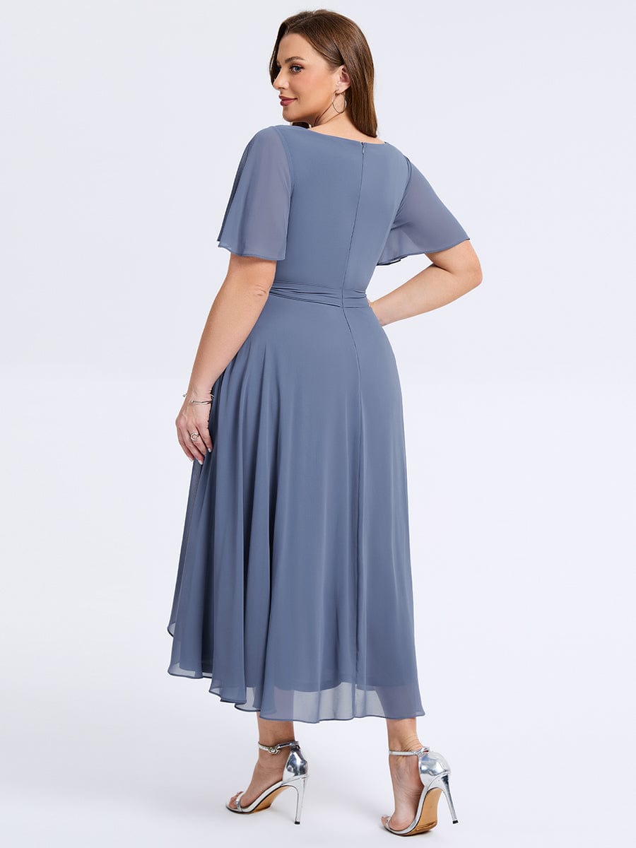 pretty MARISELLE|Plus Size Tie Knot Chiffon Wedding Guest Dress