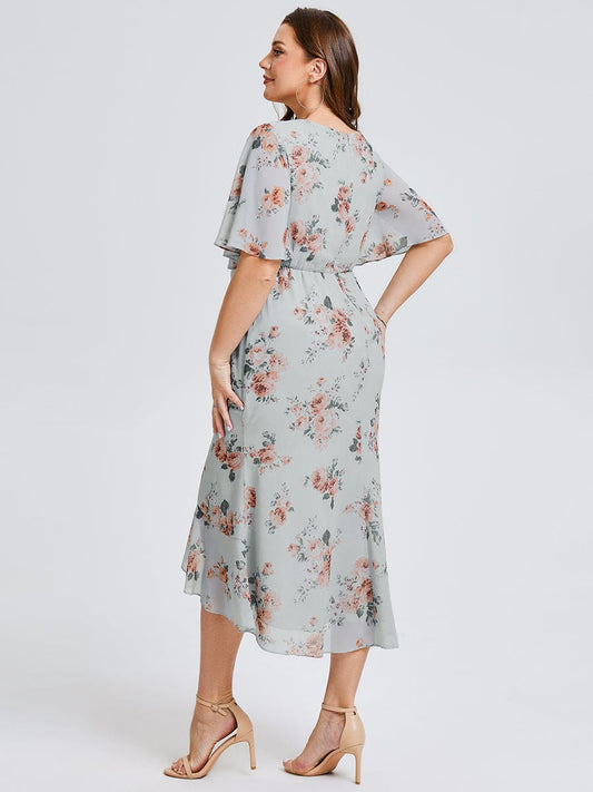 pretty FLORENCIA|Plus Size Printed Mermaid Chiffon Wedding Guest Dress