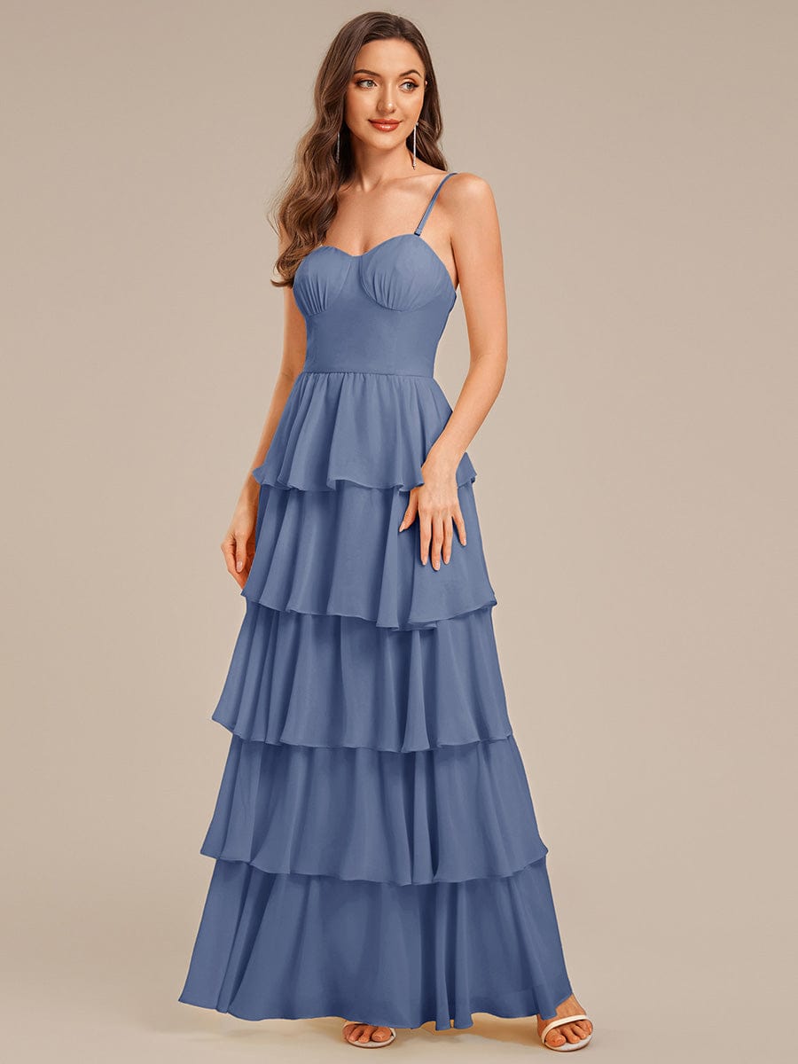 ever ROSALYN|Ruffled Chiffon Sleeveless Wedding Guest Dress