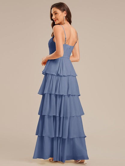 ever ROSALYN|Ruffled Chiffon Sleeveless Wedding Guest Dress