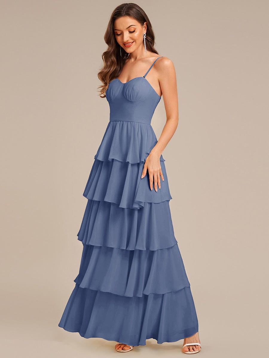 ever ROSALYN|Ruffled Chiffon Sleeveless Wedding Guest Dress