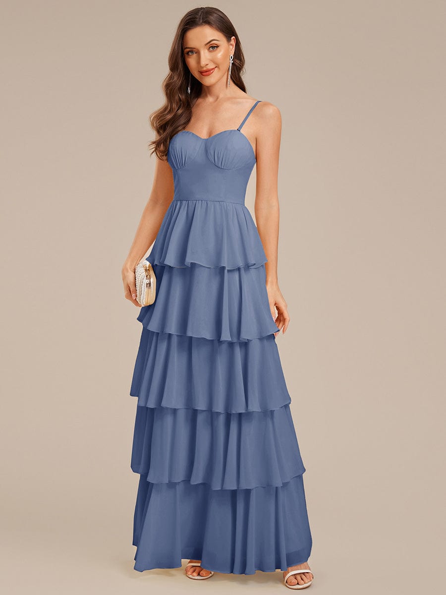 ever ROSALYN|Ruffled Chiffon Sleeveless Wedding Guest Dress