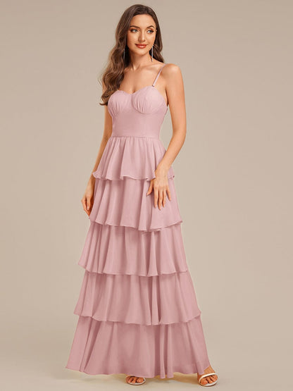 ever ROSALYN|Ruffled Chiffon Sleeveless Wedding Guest Dress