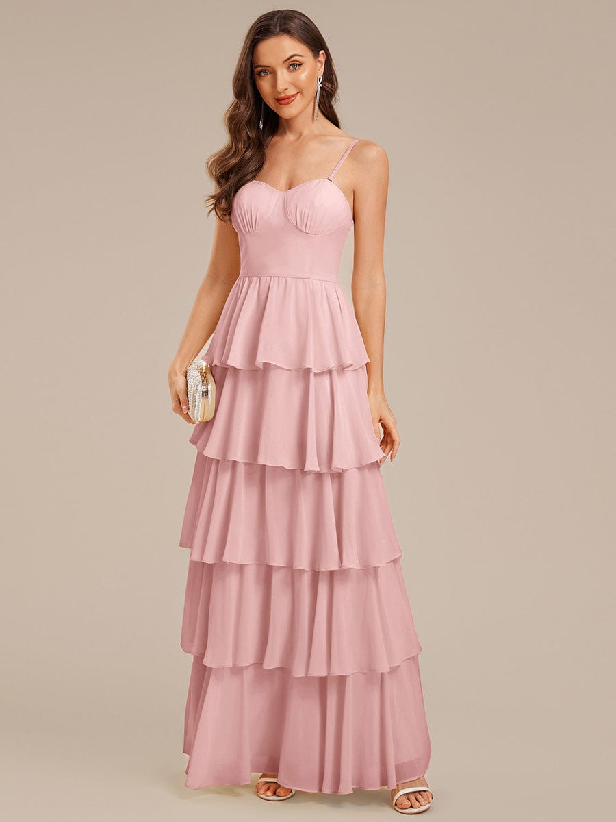 ever ROSALYN|Ruffled Chiffon Sleeveless Wedding Guest Dress